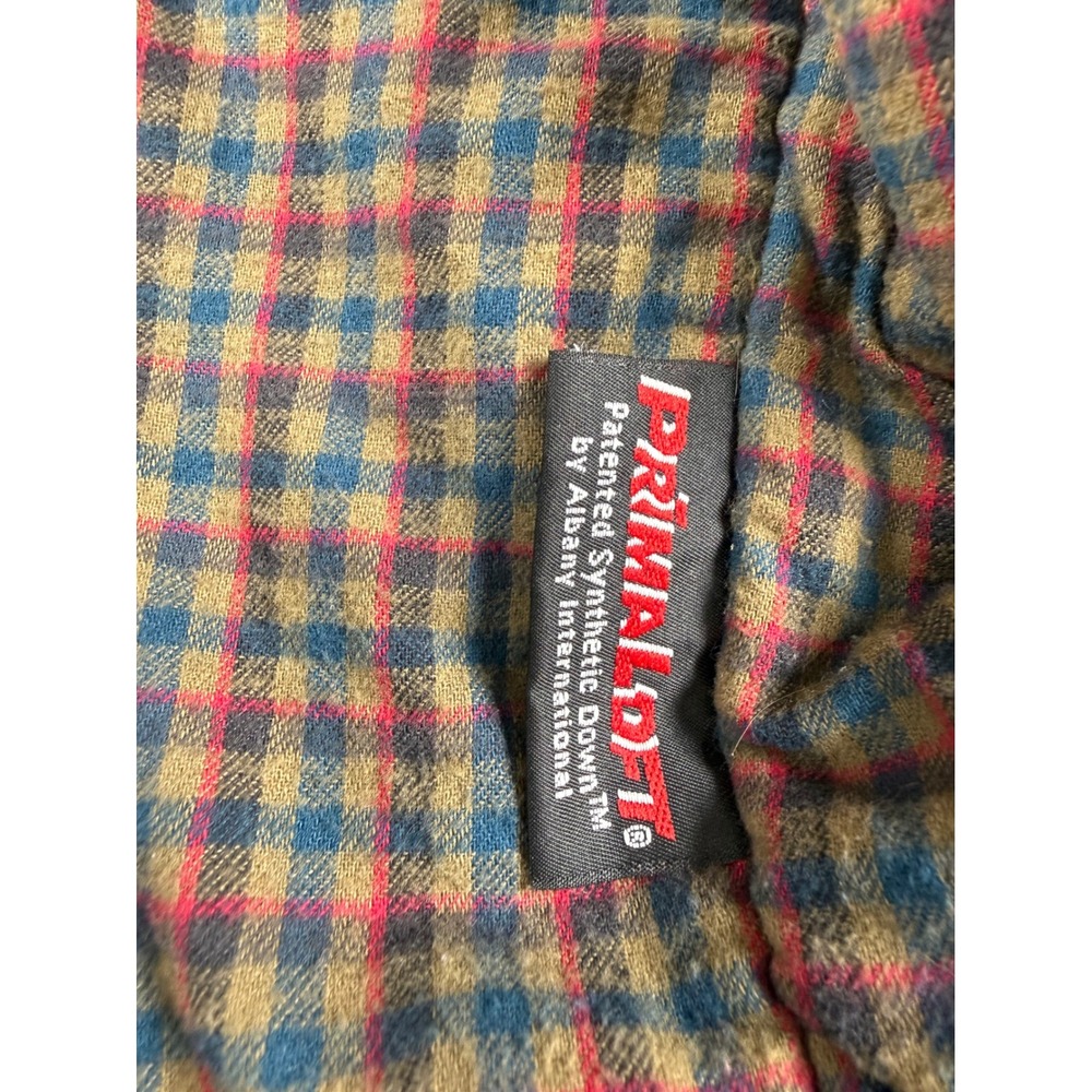 LL Bean Original Field Coat Mens Lrg Tan Excellent Primaloft Flannel Lined H147. - Picture 4 of 10